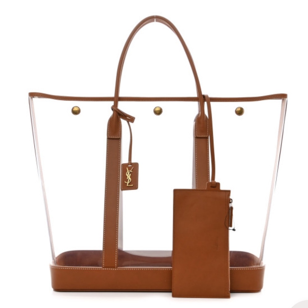 NWT Ysl calfskin vinyl cabas tote